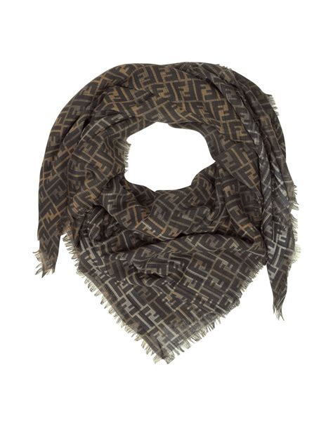 fendi zucca print scarf
